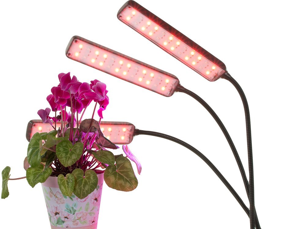 LAMPA DO ROŚLIN LED USB UPRAWY WZROSTU PANEL GROW LIGHT TIMER KLIPS KWIATÓW